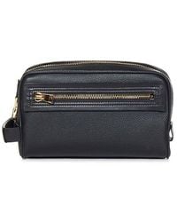Tom Ford - Full-Grain Leather Toiletry Case With Side Handle - Lyst