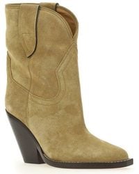 Étoile Isabel Marant Pointed Toe Slip-on Boots - Natural