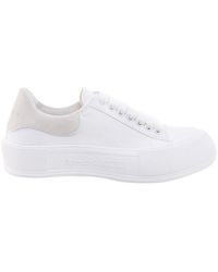 Alexander McQueen - White & Off-white Deck Plimsoll Sneakers - Lyst