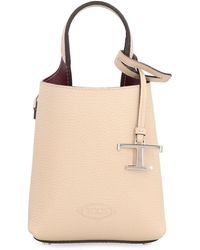 Tod's - T-timeless Pendant Detailed Micro Tote Bag - Lyst