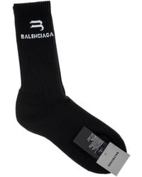 Balenciaga Man Black Sporty B Socks