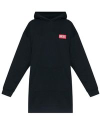 DIESEL - Dress With 'D-Boxt-Hood-Lab' Logo - Lyst
