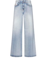 DIESEL - Diese High-rise Wide Leg Jeans - Lyst