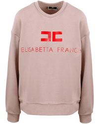 Elisabetta Franchi Logo Print Sweatshirt - Pink