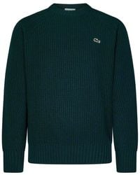 Lacoste - Logo Embroidered Crewneck Knitted Jumper - Lyst