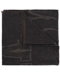 Givenchy - Logo-Pattern Raw-Cut Edges Detailed Scarf - Lyst