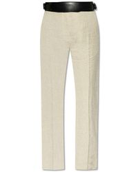 Ferragamo - Linen Trousers By - Lyst