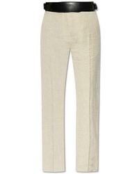 Ferragamo - Linen Trousers By , - Lyst