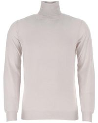 Paolo Pecora Roll Neck Knitted Jumper - White