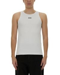 MSGM - Cotton Tank Top - Lyst