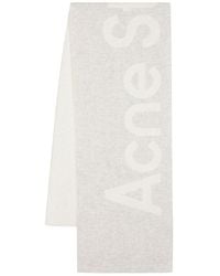 Acne Studios - Logo Detailed Knitted Scarf - Lyst