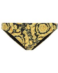 Versace Barocco Print Swim Briefs - Yellow