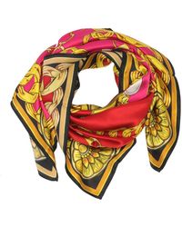 Versace - Chain Couture-printed Square Scarf - Lyst