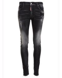 DSquared² - Distressed Logo-patch Skinny Jeans - Lyst
