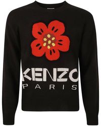 KENZO - Boke Flower Intarsia-knit Crewneck Jumper - Lyst