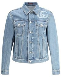 Gucci - Mid Wash Denim Trucker Jacket - Lyst