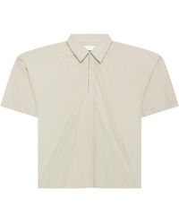 Jil Sander - Half-zipped Pointed-collar Shirt - Lyst