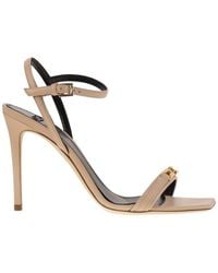 Elisabetta Franchi - Heeled Open Toe Sandals - Lyst