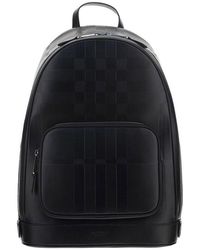 Burberry Embossed Check Backpack - Black