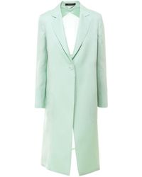Max Mara Midi Duster Coat - Green