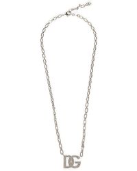 Dolce & Gabbana - Dg Logo Chain Necklace - Lyst