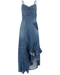 Denim Ruffle Dresses for Women - Up to 72% off | Lyst