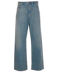 Valentino - Logo Patch Straight-Leg Jeans - Lyst