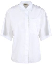 Herno - Logo Embroidered Short-sleeved Shirt - Lyst