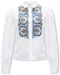 Etro - Embroidered Cotton Shirt - Lyst