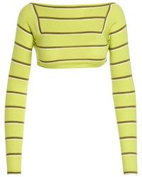 Emilio Pucci - Striped Long-Sleeved Cropped Top - Lyst