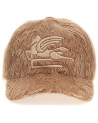 Etro - Logo Embroidery Fur Cap Hats - Lyst