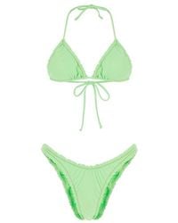 Reina Olga - Guia Scrunch Detailed Triangle Bikini Set - Lyst