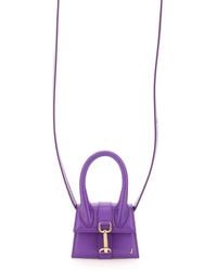 Jacquemus Le Chiquito Montagne Leather Handbag - Purple