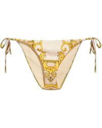 Versace - La Coupe Des Dieux Tie Fastened Bikini Bottoms - Lyst