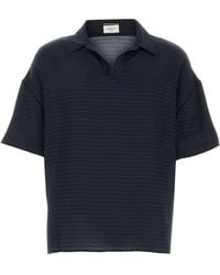 Saint Laurent - Silk Polo Shirt - Lyst