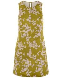 Elisabetta Franchi - Printed Duchesse And Tulle Dress - Lyst