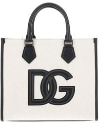 Dolce & Gabbana Logo-patch Strapped Tote Bag - Multicolour