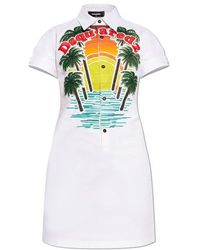 DSquared² - Dress With Graphic Motif - Lyst