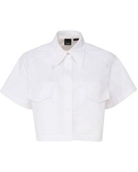 Pinko - Button-up Cropped Shirt - Lyst