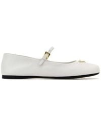 Prada - Triangle-logo Flat Shoes - Lyst