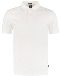 BOSS - Logo Print Cotton Polo Shirt - Lyst