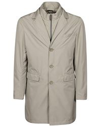 Herno - Single Breasted Layered Shell Coat - Lyst