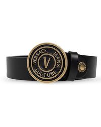 Versace - Logo Plaque Buckle Belt - Lyst