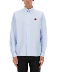 KENZO - Cotton Shirt, , Light - Lyst