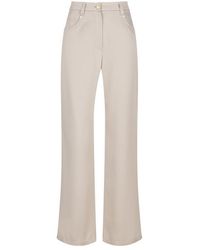 Brunello Cucinelli - High Waisted Wide-leg Trousers - Lyst