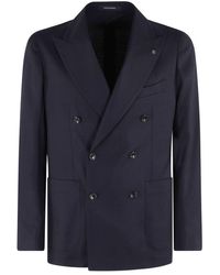 Tagliatore - Opsak Wool Double Breasted Jacket - Lyst