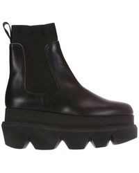 Sacai - Rounded Toe Platform Chelsea Boots - Lyst