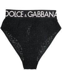 Dolce & Gabbana - Logo Lace Briefs - Lyst