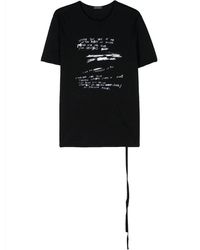 Ann Demeulemeester - Handwriting Printed Crewneck T-shirt - Lyst