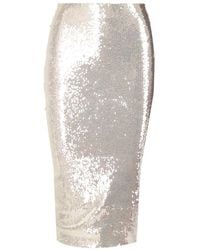 ROTATE BIRGER CHRISTENSEN - Sequin Embellished High-waisted Pencil Skirt - Lyst